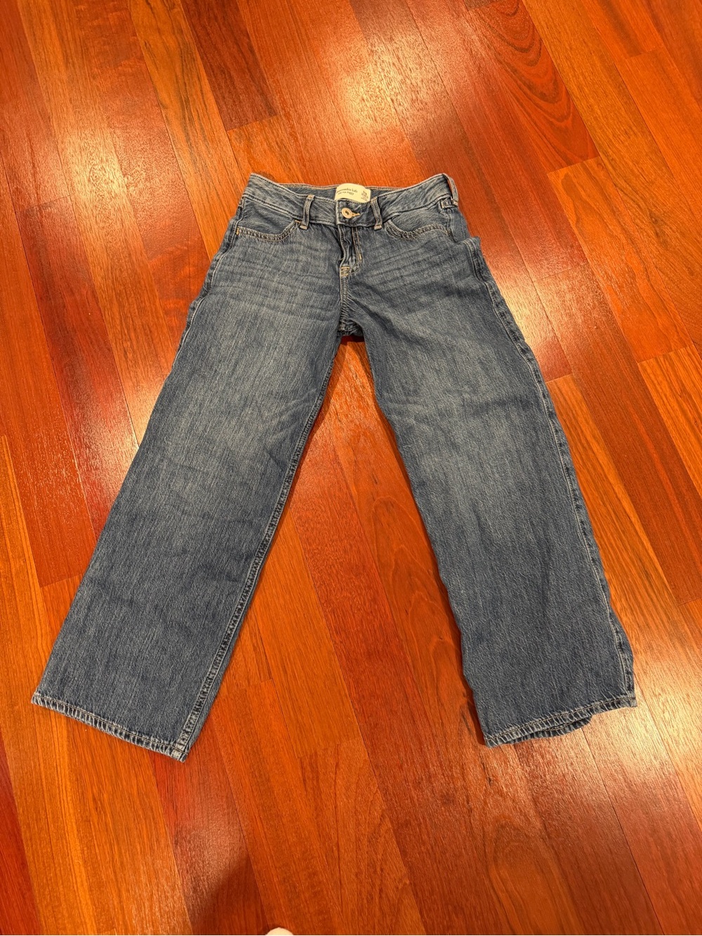 Abercrombie Kids Low Rise Baggy Jean with Teddy Bear Embroidery on back pocket